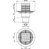 Сливной трап ALCAPLAST APV2321 105х105/50/75, подводка – прямая