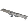 Водоотводящий желоб ALCAPLAST APZ106-1150 PROFESSIONAL с порогами для цельной решетки, низкий, горизонтальный слив